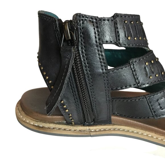 Roan By Bed/Stü Carlita Black Leather Ankle Strap Sandals Womens 6/36 - Picture 3 of 9